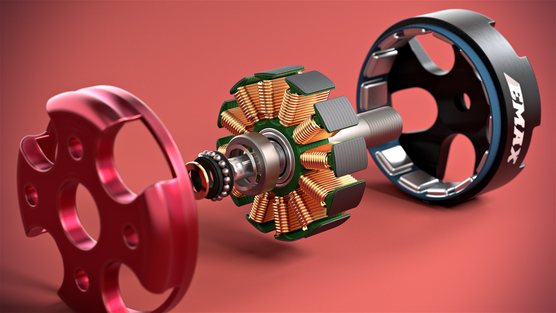 EMAX - Motor - 3D Produktanimation Werbung